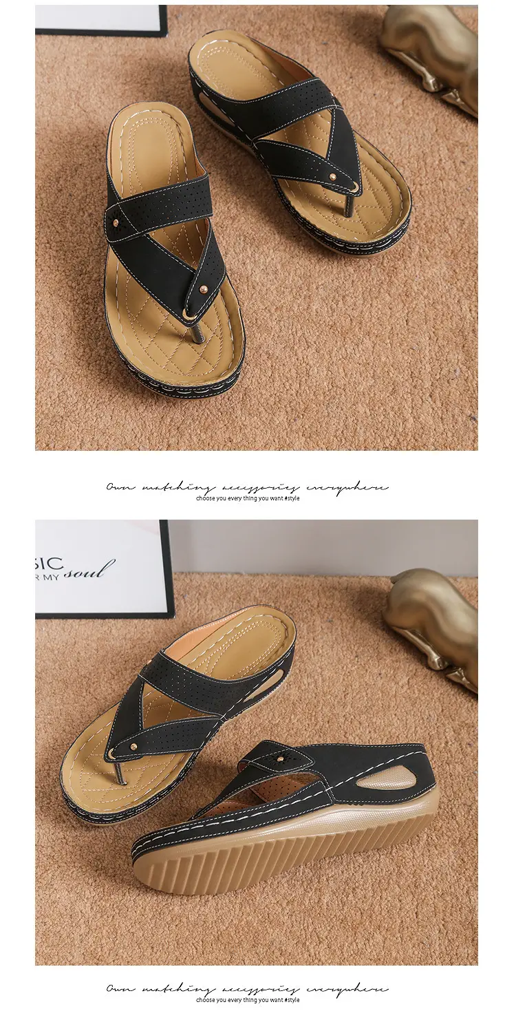 Women Wedge Sandals Summer White Beige — feature 17