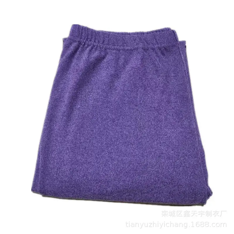 Factory Wholesale Fleece Warm Women's Pants Maroon - Image 3