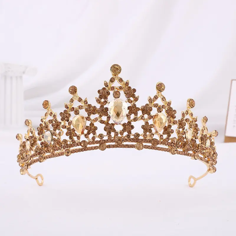 Cross-Border Bridal Crown with Red Stones - Image 4