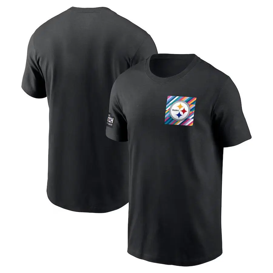 Men Black Graphic Cotton T-Shirt Short Sleeve - Image 22
