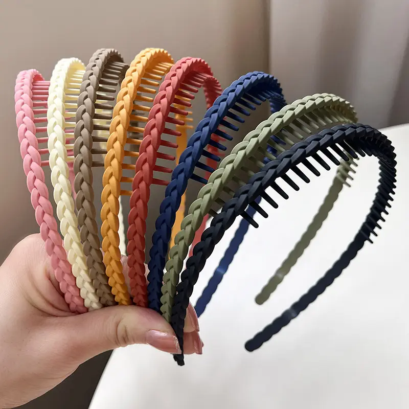 2023 Anti-Slip Hair Hoop for Women Green Braided - Image 11