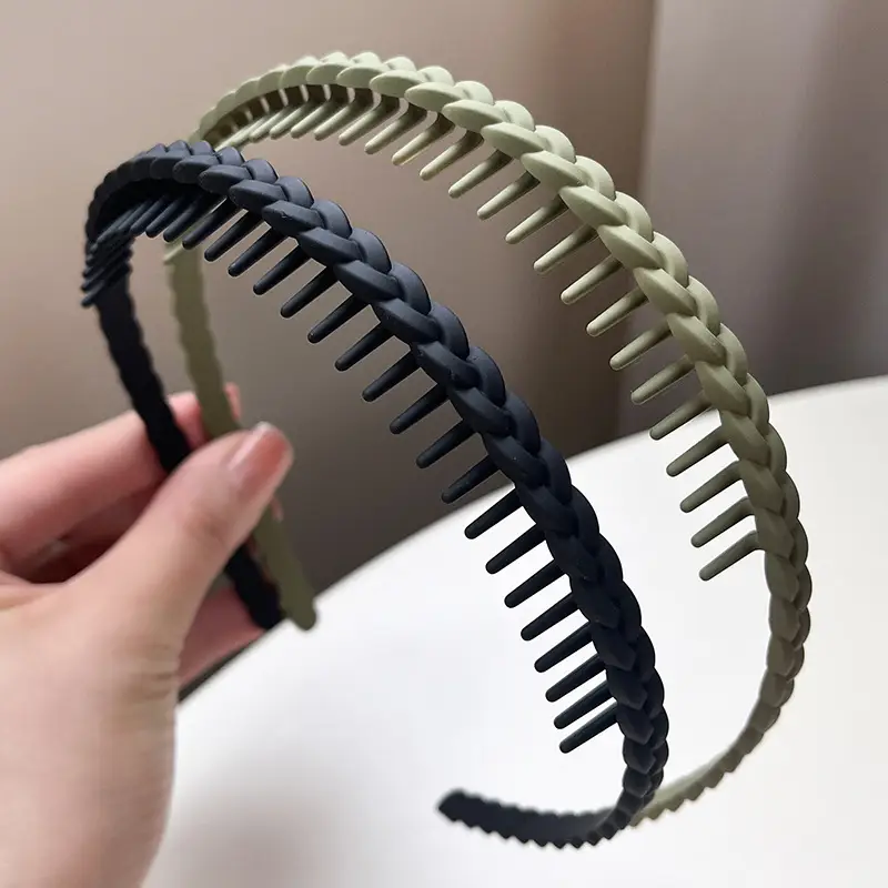 2023 Anti-Slip Hair Hoop for Women Green Braided - Image 12