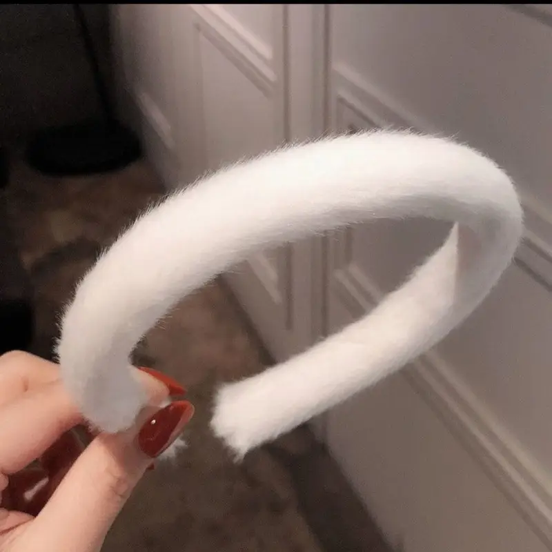 Plush Fur Headband for Women Autumn Winter Wide Bristle Hairpin - Image 4