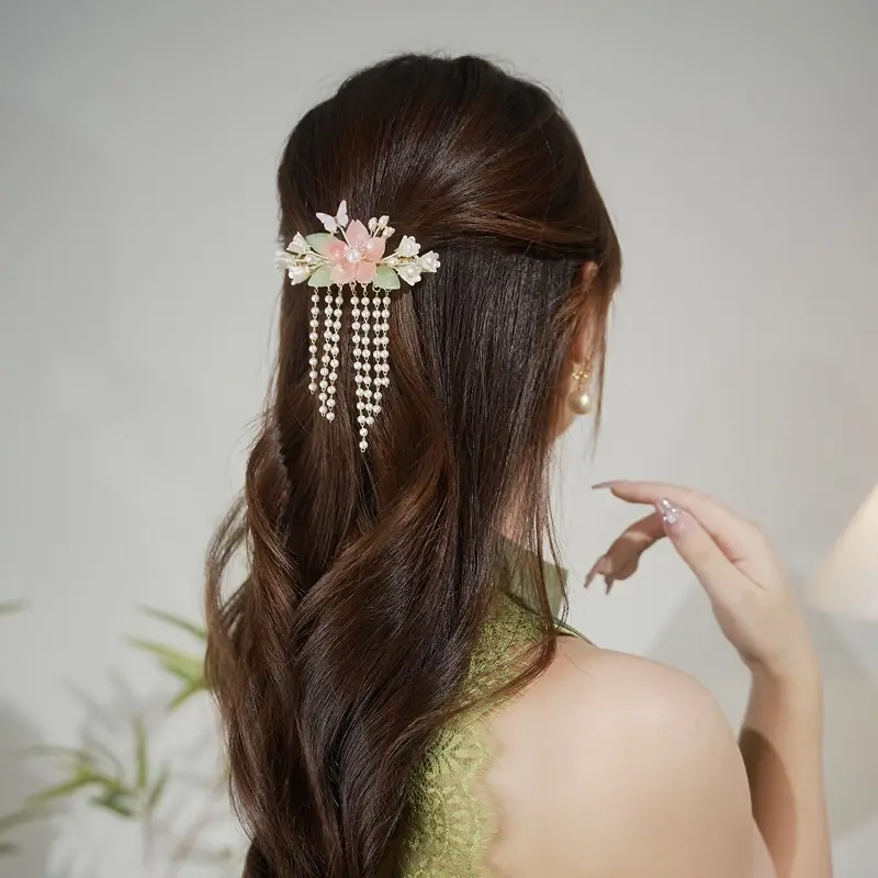 Fresh Flower Butterfly Hairpin with Tassels for Women — feature 5