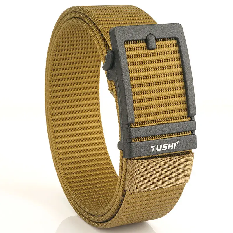 Men's Tushi Nylon Belt with Metal Buckle Green - Image 3