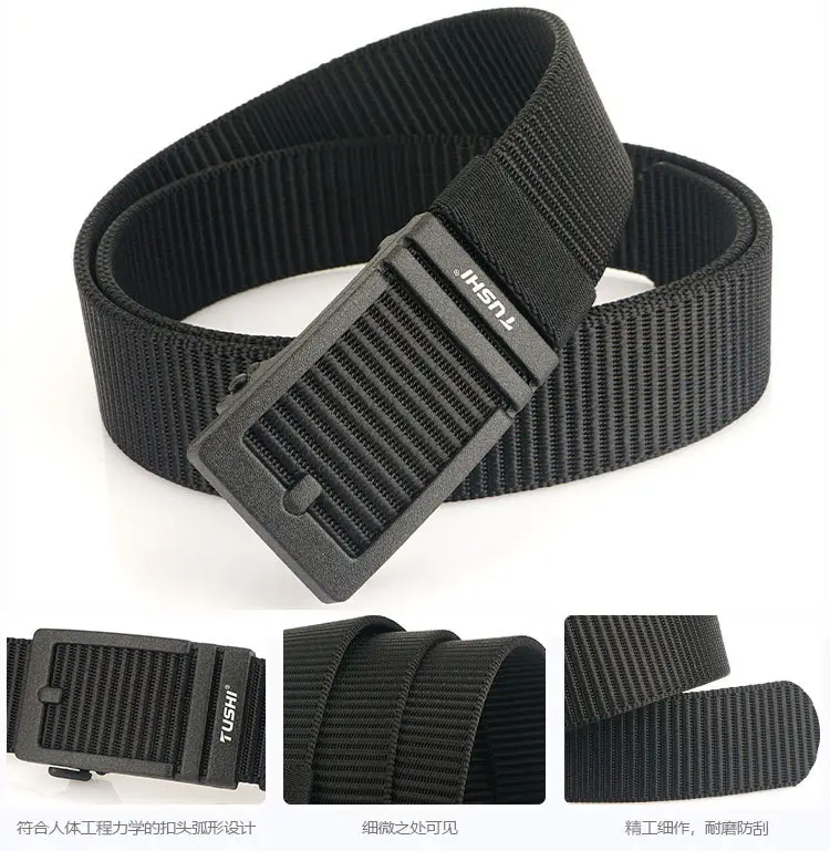 Men's Tushi Nylon Belt with Metal Buckle Green β feature 14