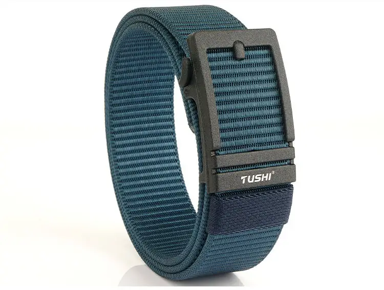 Men's Tushi Nylon Belt with Metal Buckle Green β feature 19