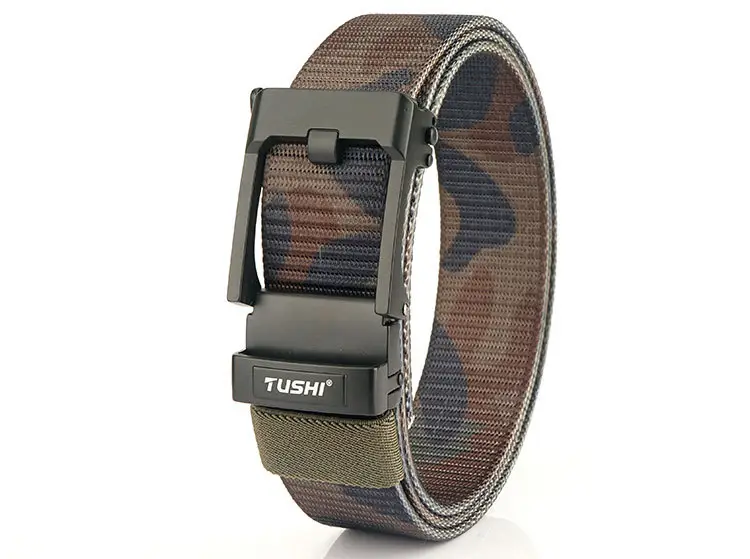 Men's Tushi Nylon Belt with Metal Buckle Green β feature 26
