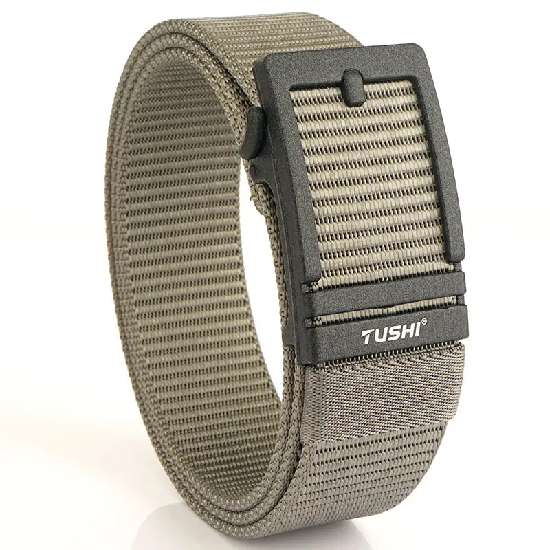 Men's Tushi Nylon Belt with Metal Buckle Green - Image 5