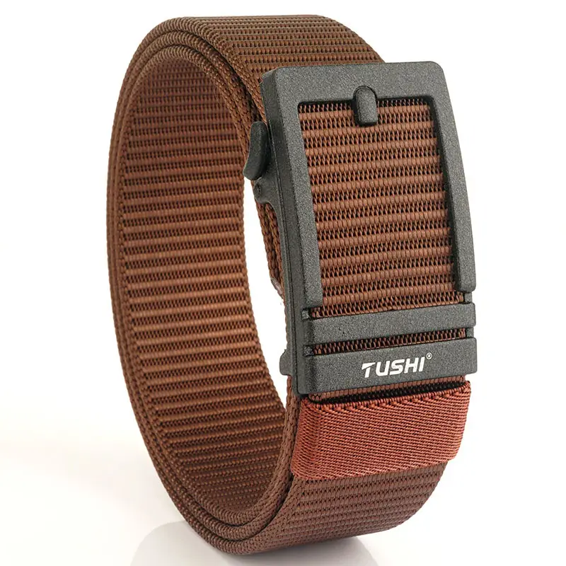 Men's Tushi Nylon Belt with Metal Buckle Green - Image 6