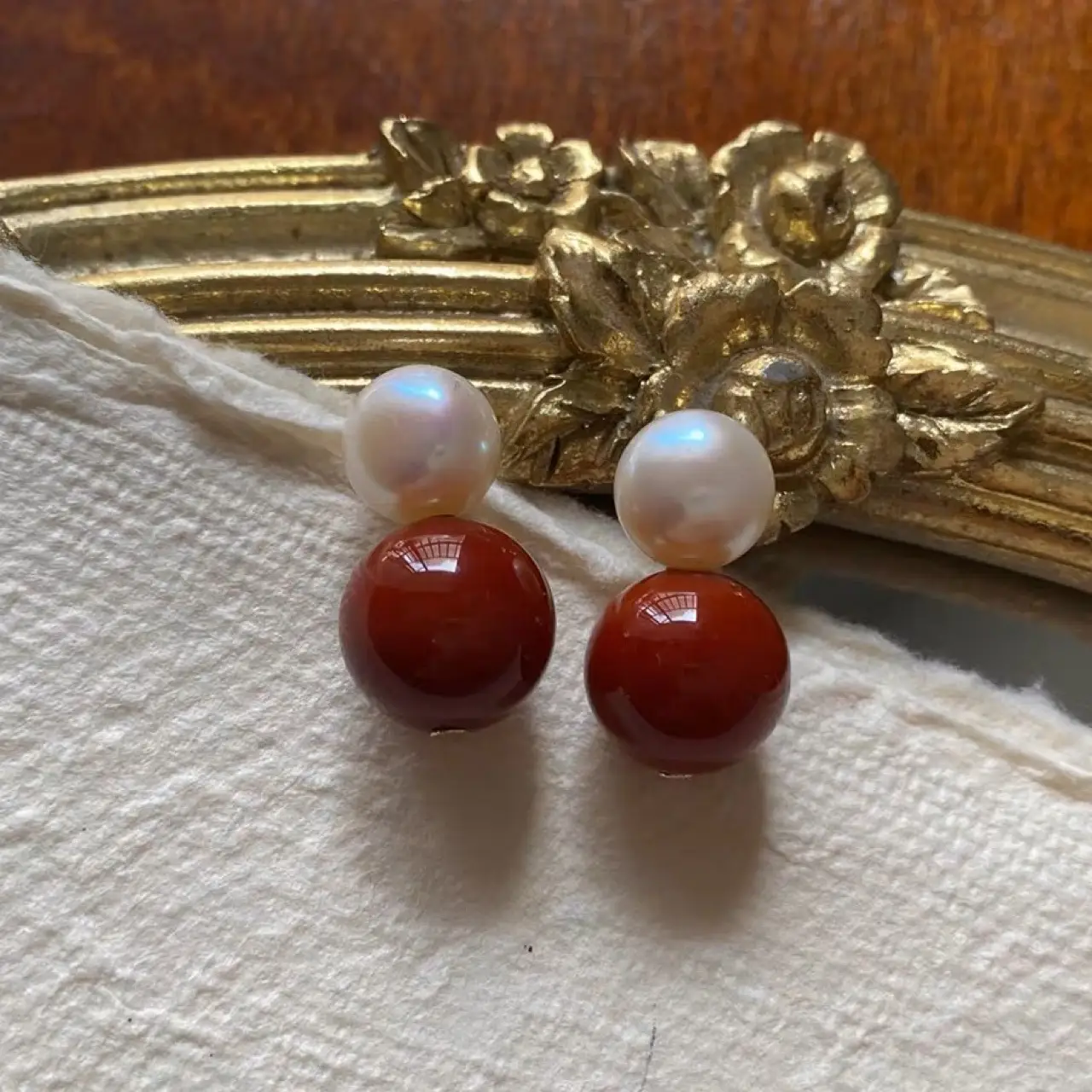 Pearl Earrings for Women Natural Freshwater Elegant All-Match - Image 2