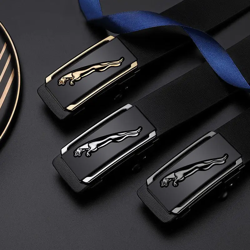 Men's Black Gold Polo Toothless Belt — feature 13