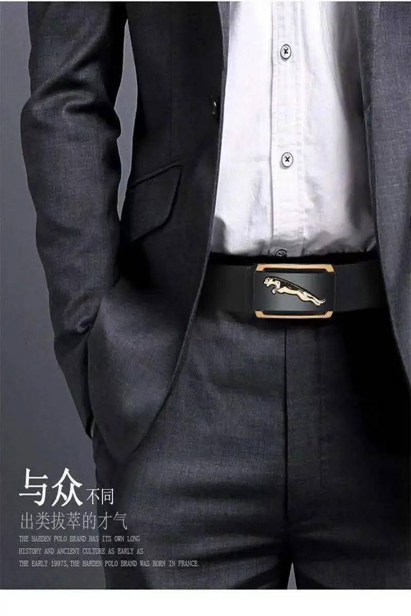 Men's Black Gold Polo Toothless Belt — feature 17