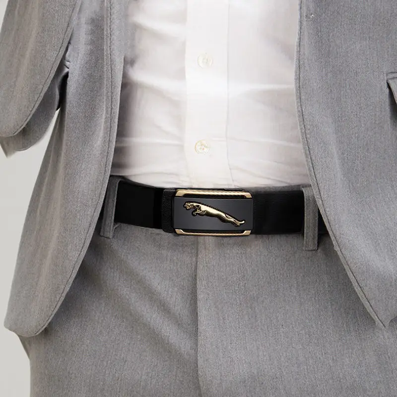 Men's Black Gold Polo Toothless Belt — feature 18