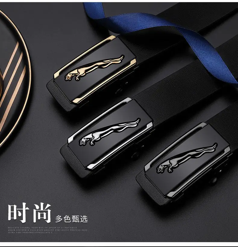 Men's Black Gold Polo Toothless Belt — feature 2