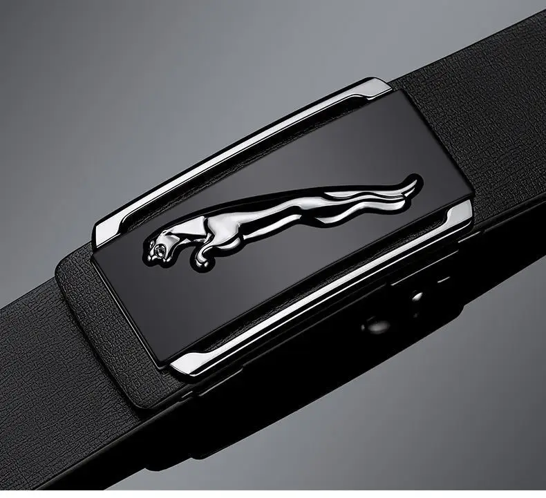 Men's Black Gold Polo Toothless Belt — feature 3