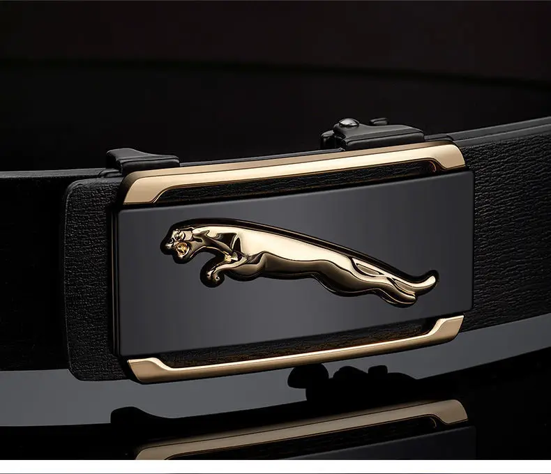 Men's Black Gold Polo Toothless Belt — feature 4