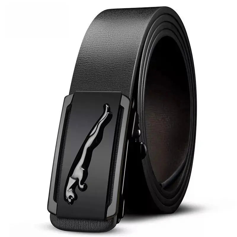 Men's Black Gold Polo Toothless Belt