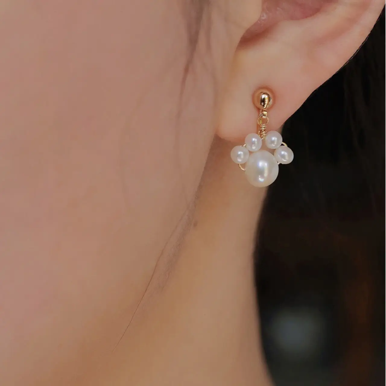 Pearl Ear Clip for Women French Style - Image 3