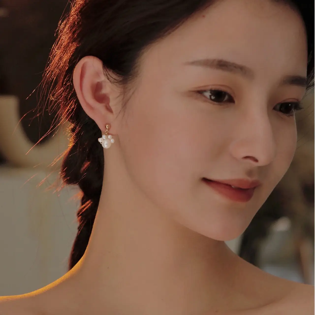 Pearl Ear Clip for Women French Style - Image 4