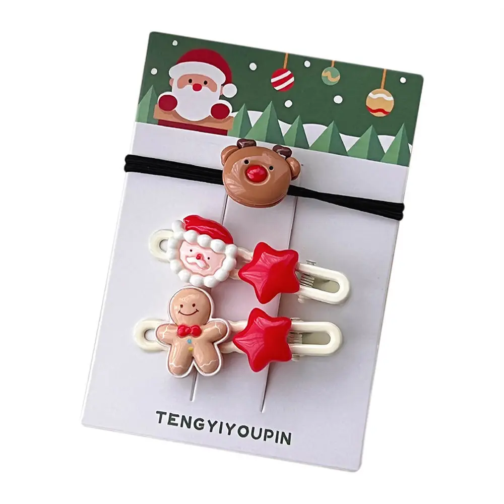 Christmas Hair Clips Set for Girls with Santa & Bear Design - Image 11