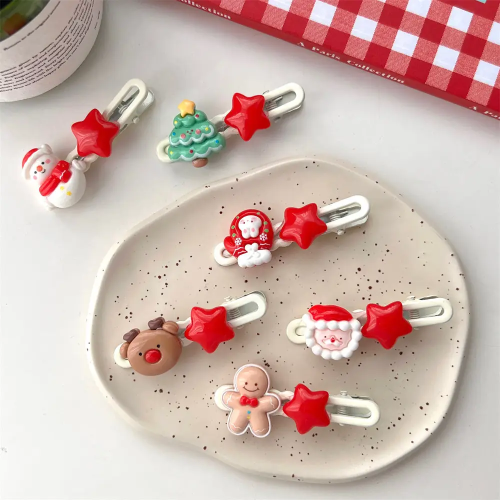 Christmas Hair Clips Set for Girls with Santa & Bear Design — feature 55