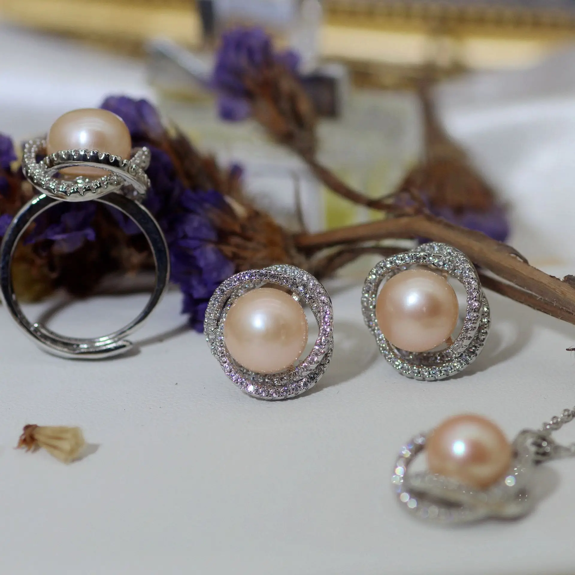 S925 Pearl Earrings Classic Bird's Nest Design - Image 10