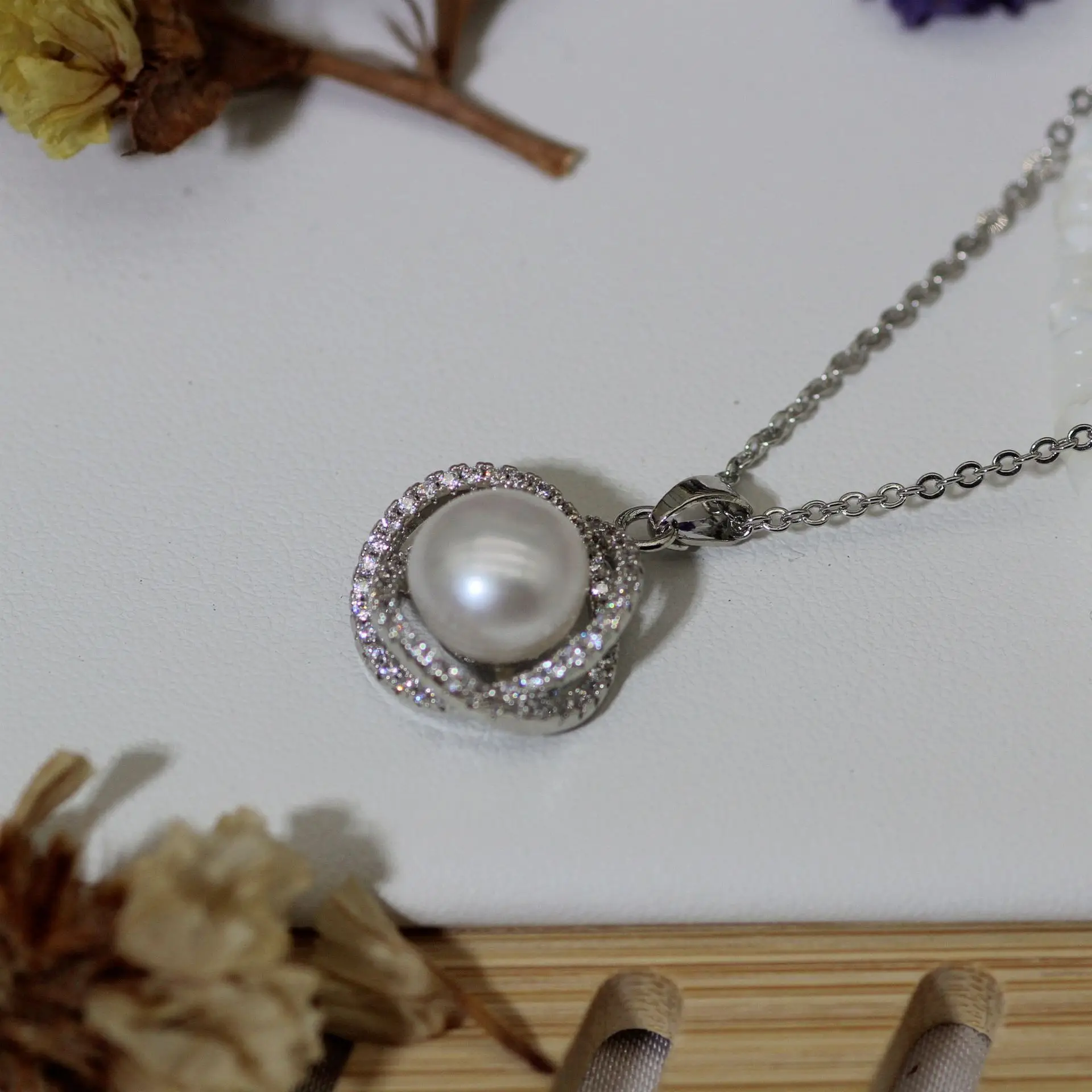 S925 Pearl Earrings Classic Bird's Nest Design — feature 14