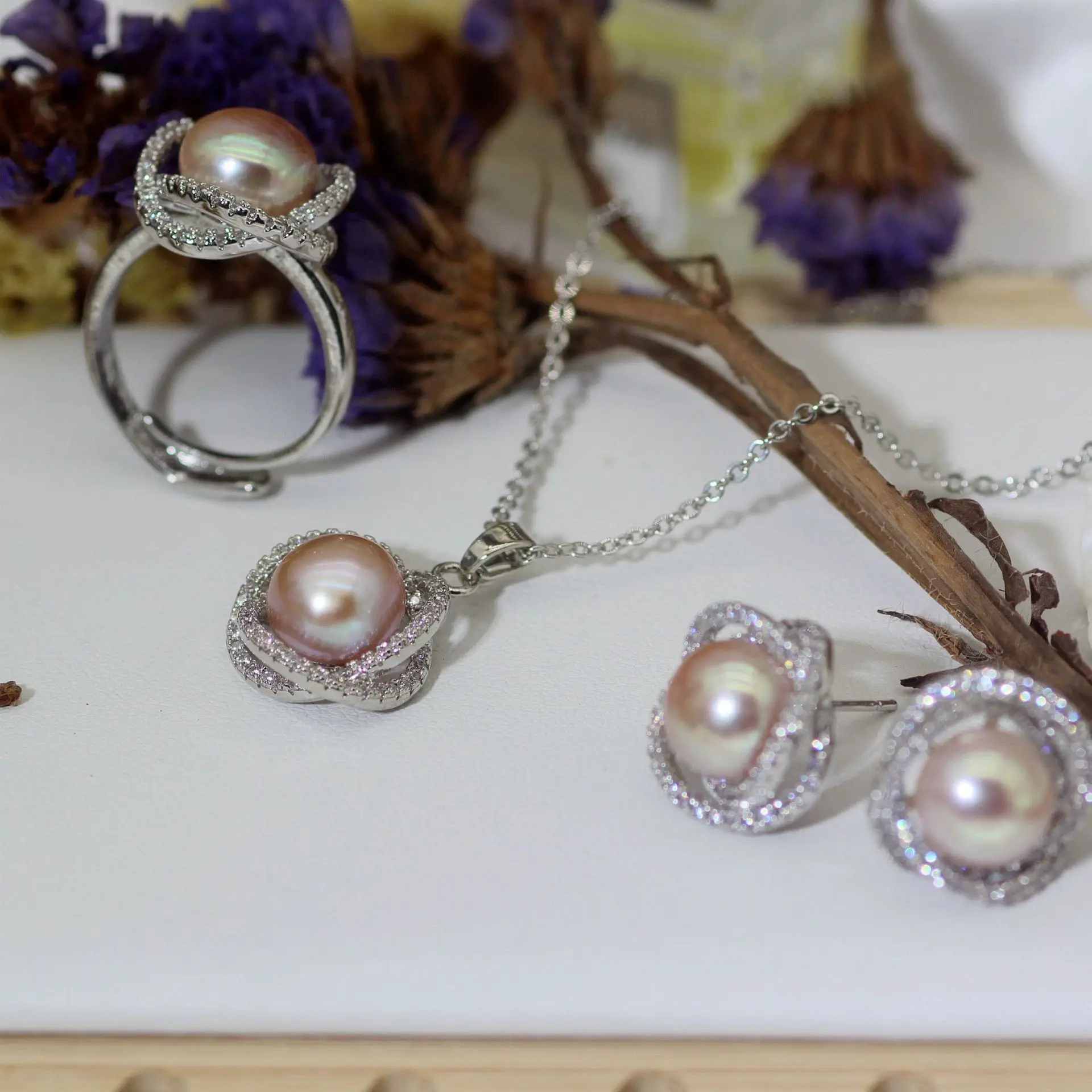 S925 Pearl Earrings Classic Bird's Nest Design — feature 16