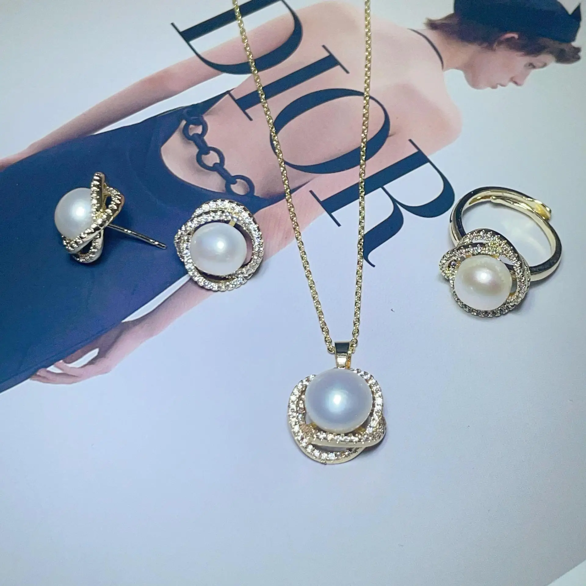 S925 Pearl Earrings Classic Bird's Nest Design — feature 2