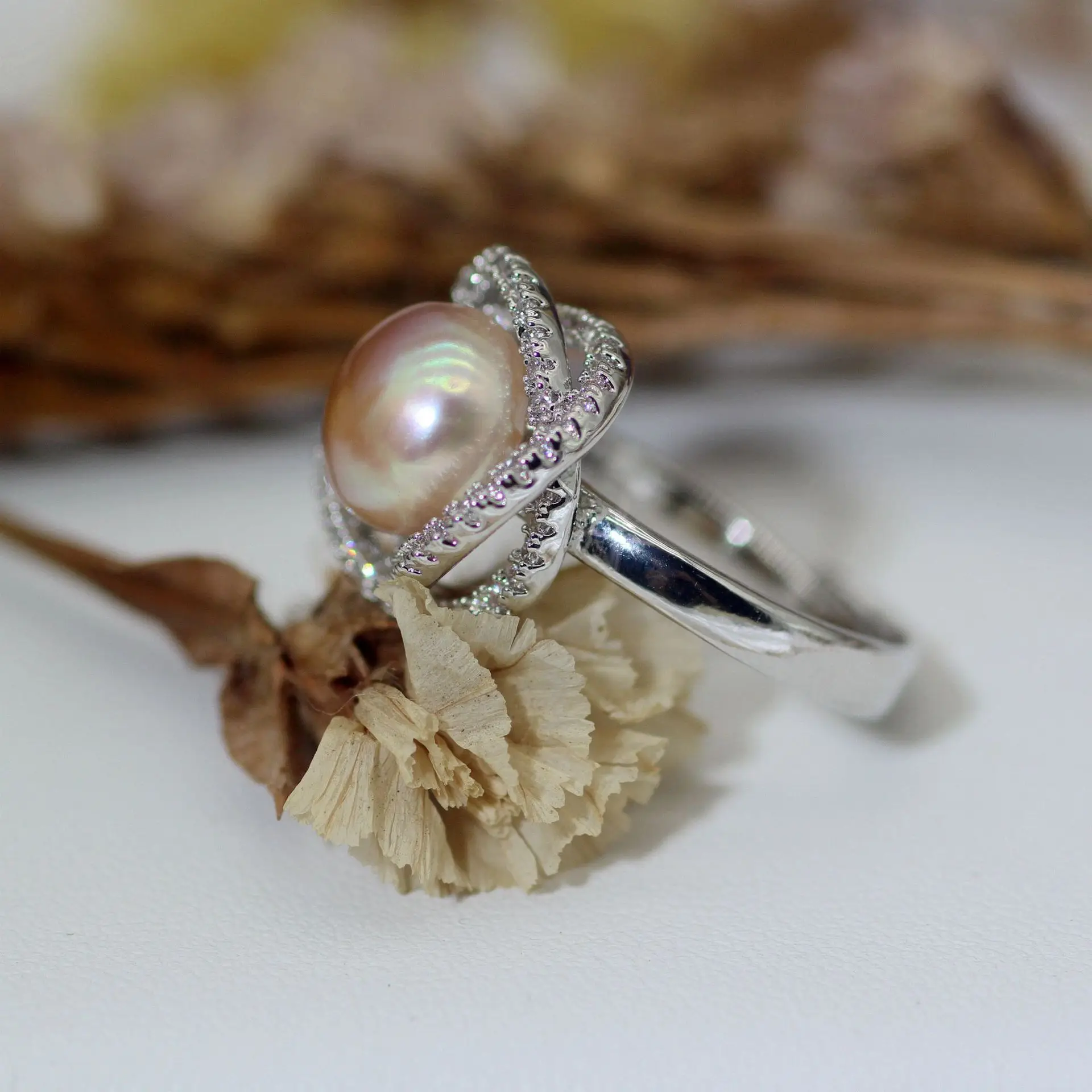 S925 Pearl Earrings Classic Bird's Nest Design — feature 20