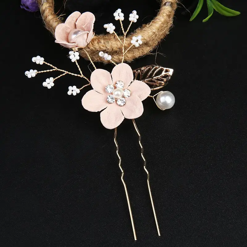 Cross-border Golden Leaf Hair Comb Headdress for Bridal Suit