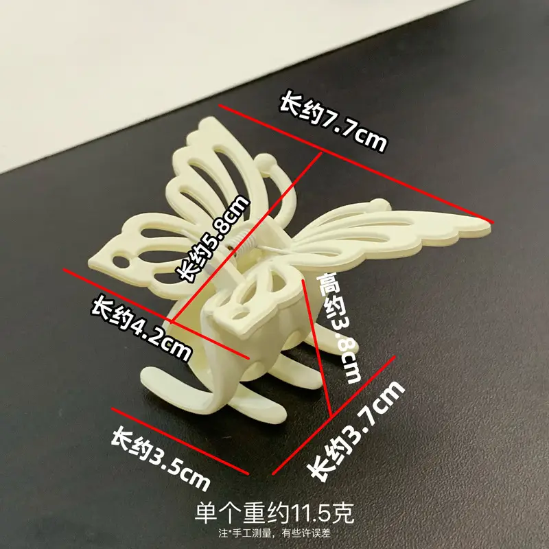 7.7CM Hollow Butterfly Hairpin Black White Gold - Image 8