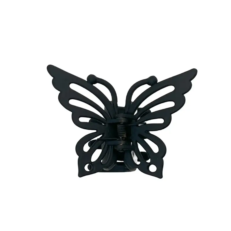 7.7CM Hollow Butterfly Hairpin Black White Gold — feature 12