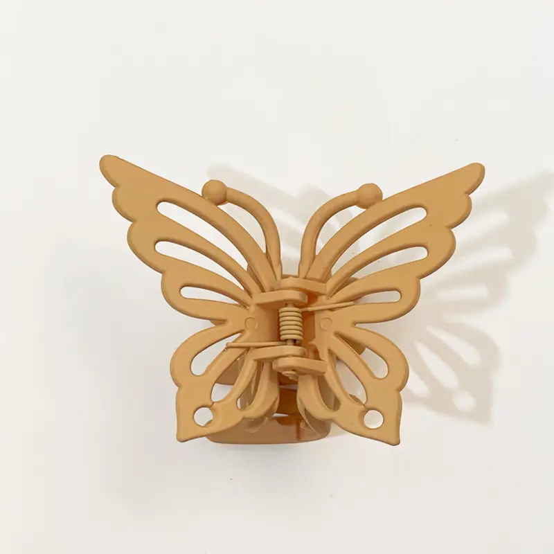 7.7CM Hollow Butterfly Hairpin Black White Gold — feature 13