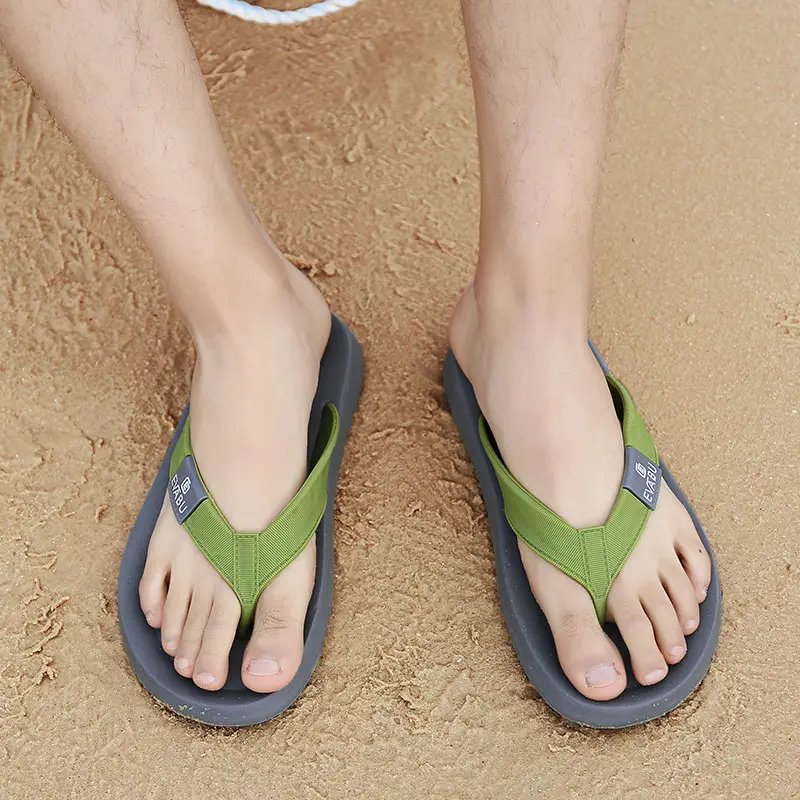 Fujian factory summer new flip flops wholesale men's non-slip soft bottom beach shoes EVA flip-flops ins fashion - Image 6