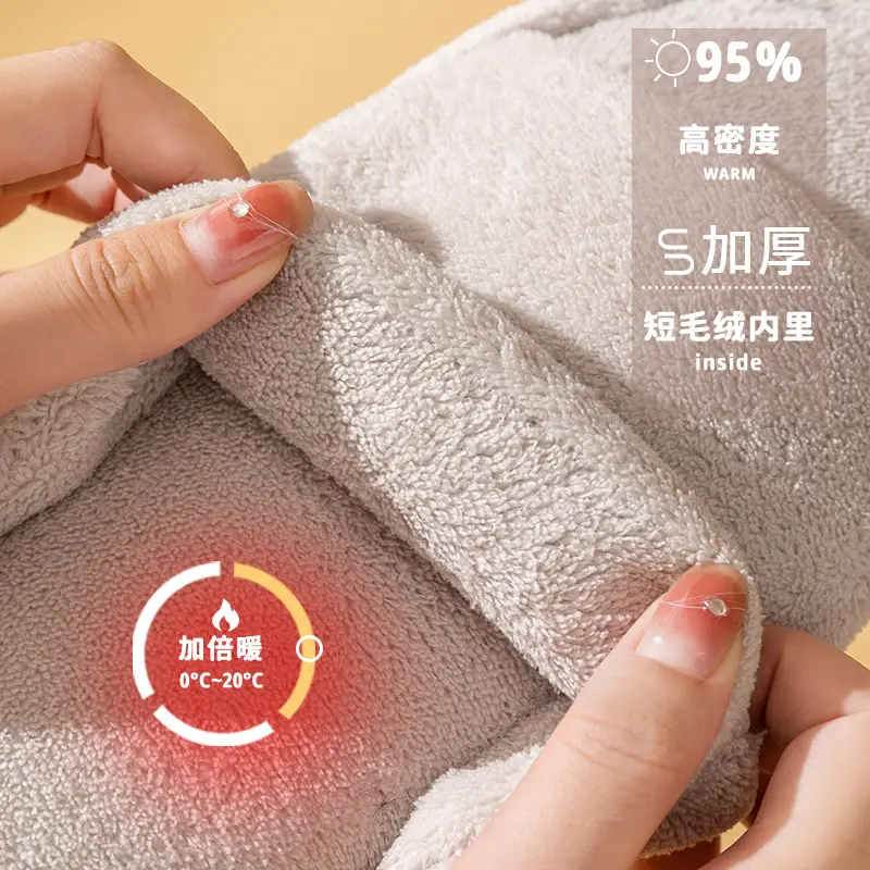 Cotton slippers autumn and winter plush office slippers indoor home warm mute wholesale one-piece delivery