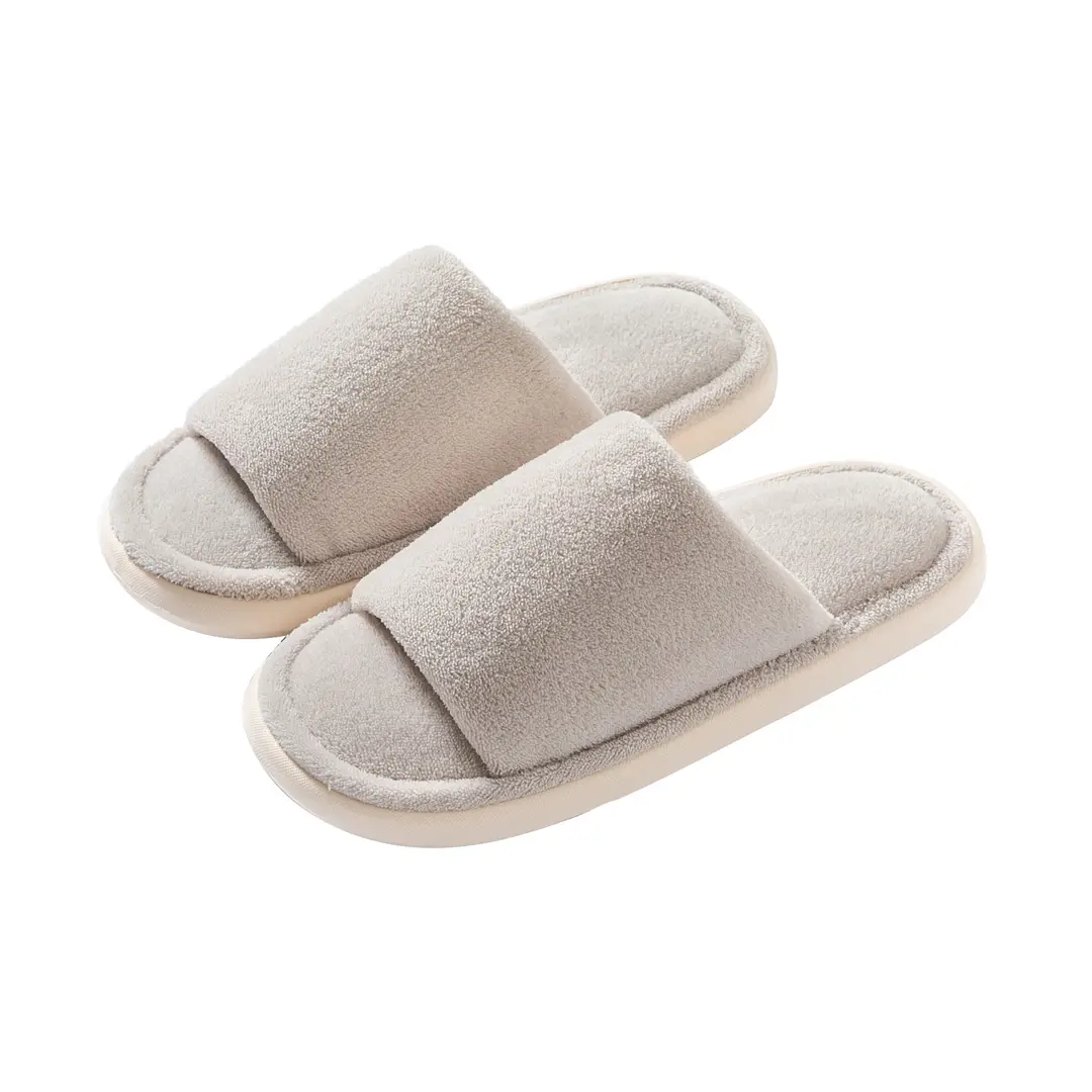Cotton slippers autumn and winter plush office slippers indoor home warm mute wholesale one-piece delivery