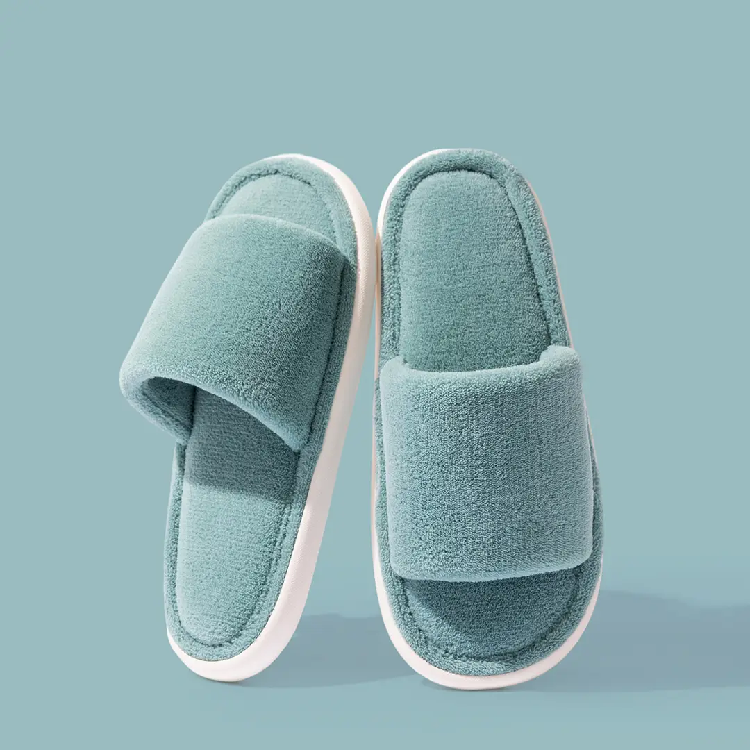 Cotton slippers autumn and winter plush office slippers indoor home warm mute wholesale one-piece delivery — feature 25