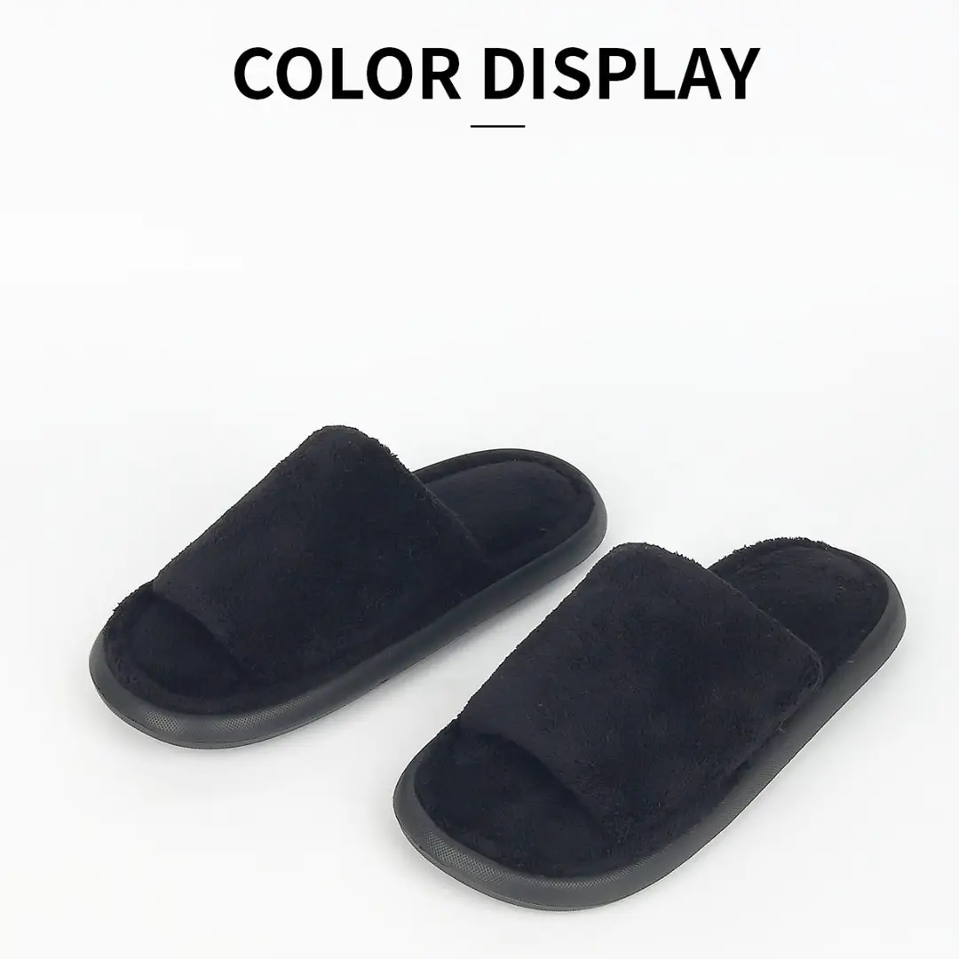 Cotton slippers autumn and winter plush office slippers indoor home warm mute wholesale one-piece delivery