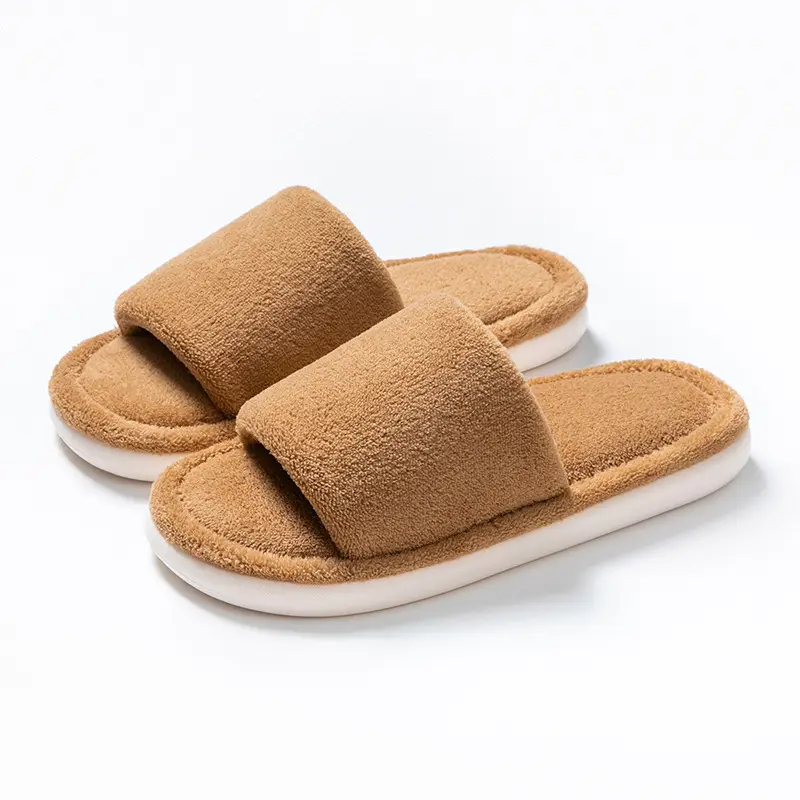 Cotton slippers autumn and winter plush office slippers indoor home warm mute wholesale one-piece delivery