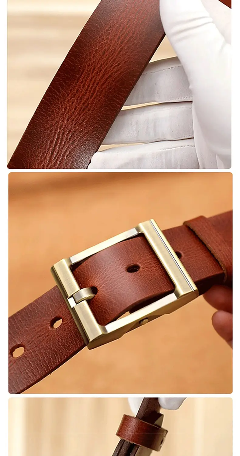 Pure Cowhide Pin Buckle Belt for Men — feature 10