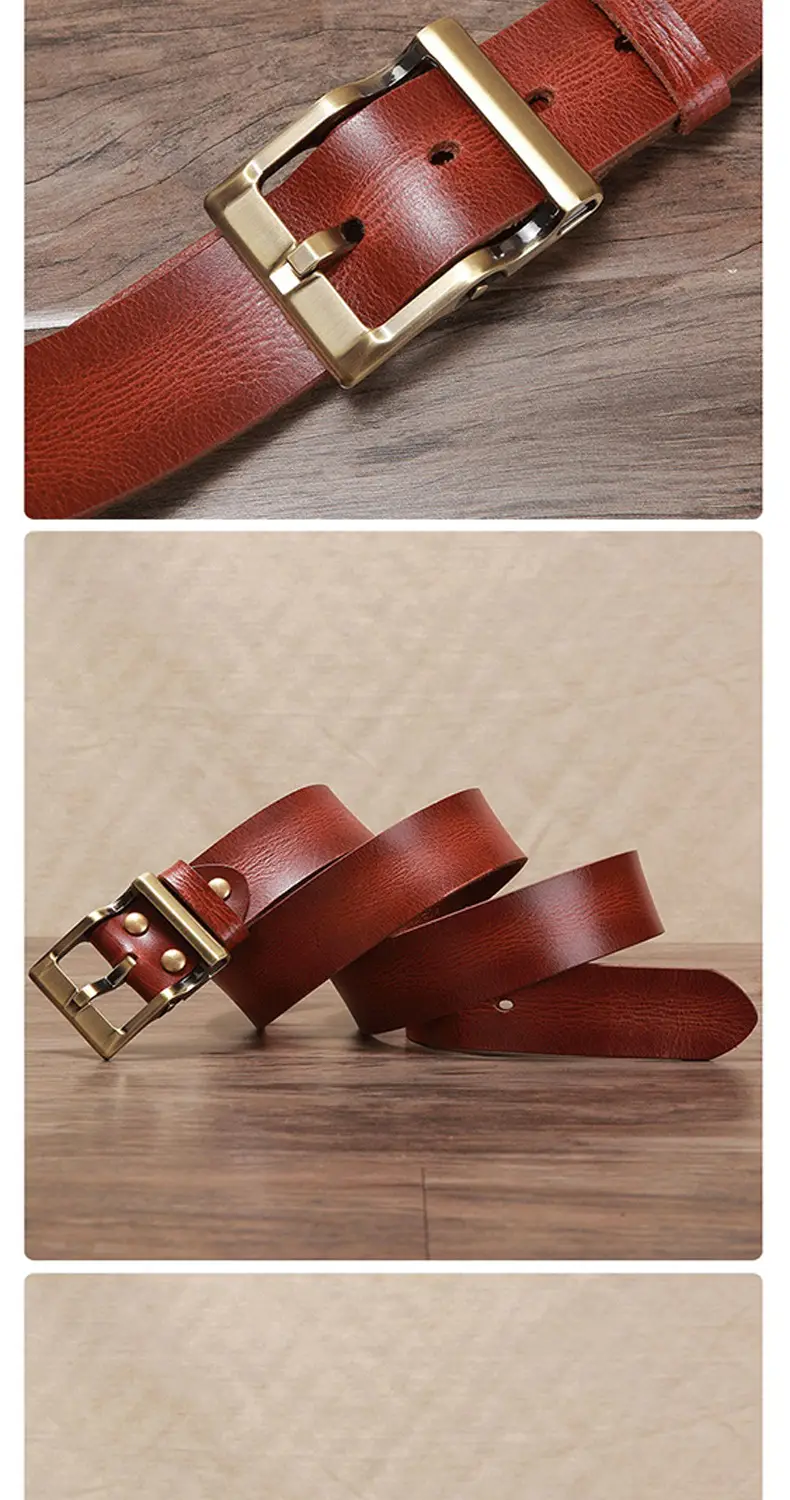 Pure Cowhide Pin Buckle Belt for Men — feature 12