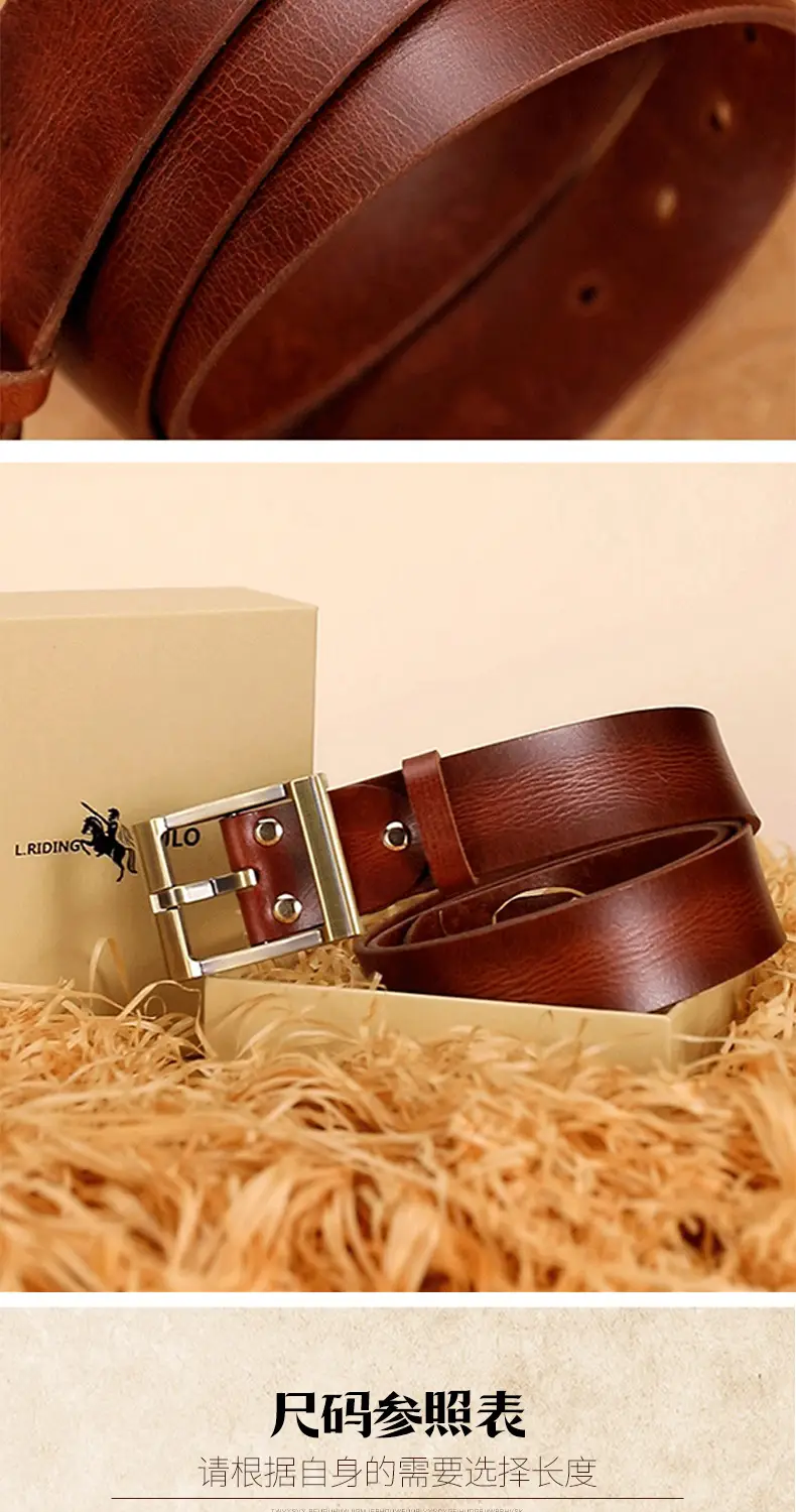 Pure Cowhide Pin Buckle Belt for Men — feature 4