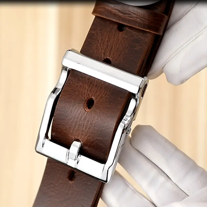 Pure Cowhide Pin Buckle Belt for Men - Image 10