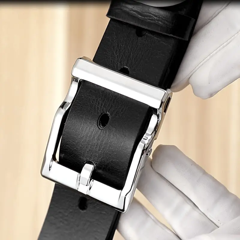 Pure Cowhide Pin Buckle Belt for Men - Image 11
