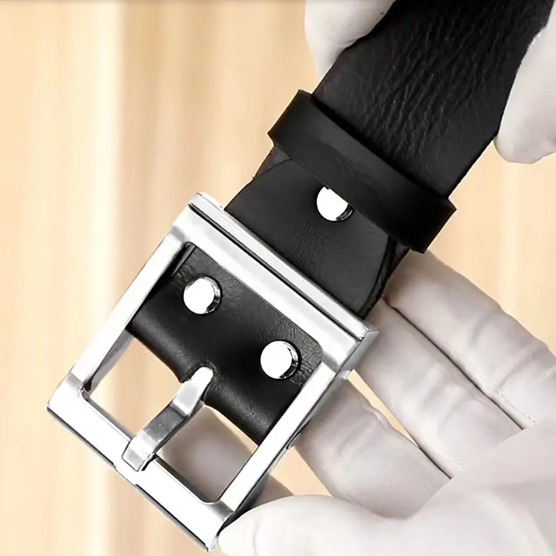Pure Cowhide Pin Buckle Belt for Men - Image 5