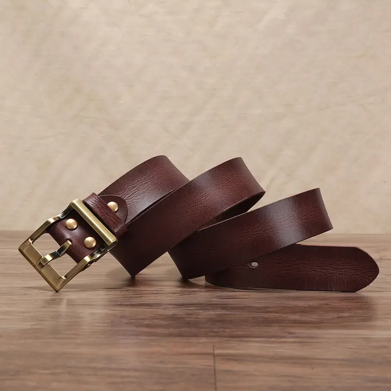 Pure Cowhide Pin Buckle Belt for Men - Image 7