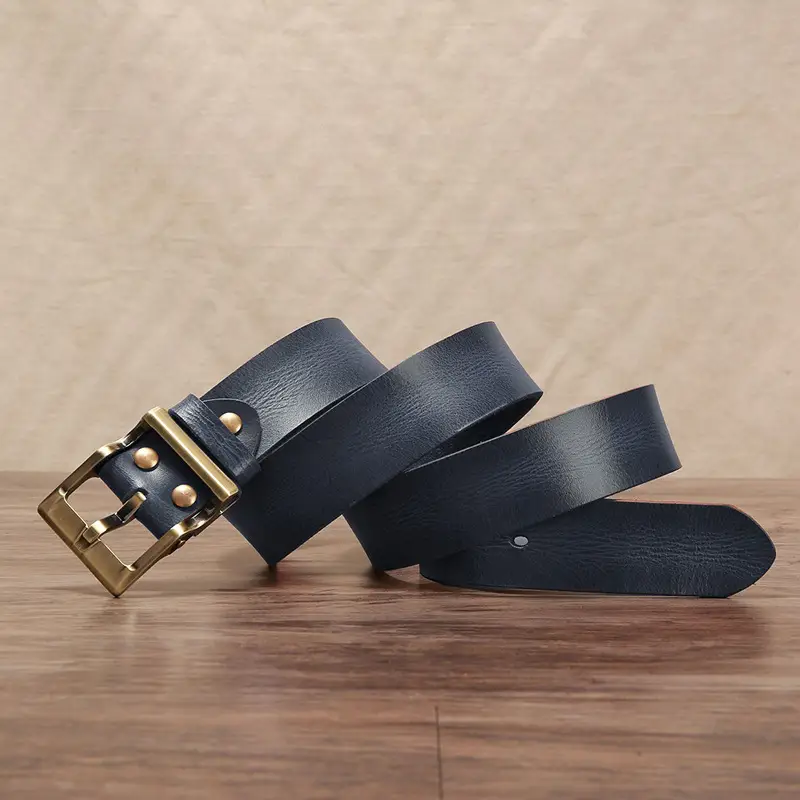 Pure Cowhide Pin Buckle Belt for Men - Image 8