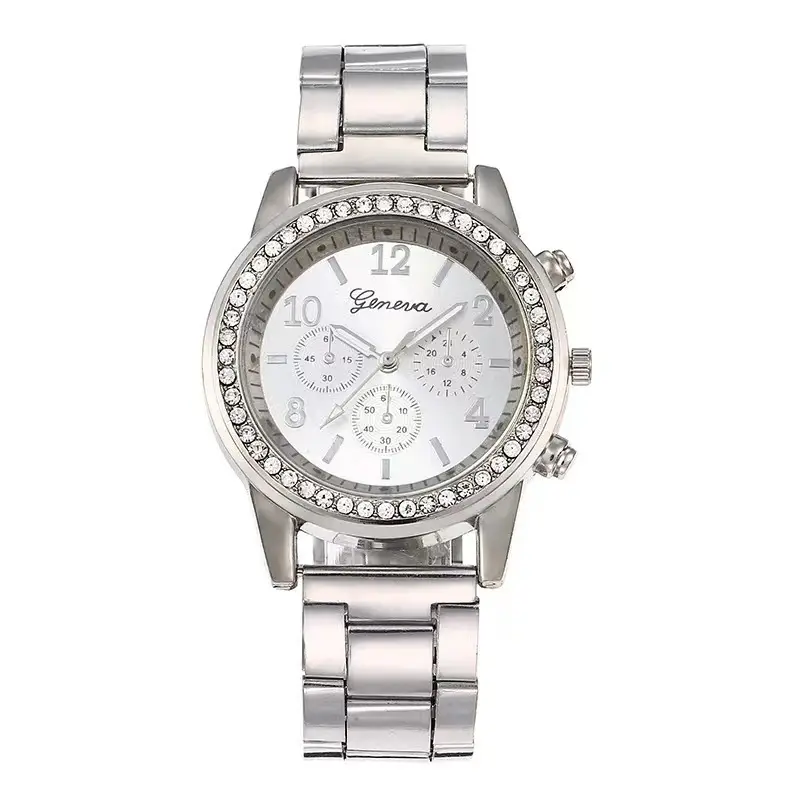 Women's Silver Crystal Dial Chronograph Wristwatch Set — feature 11